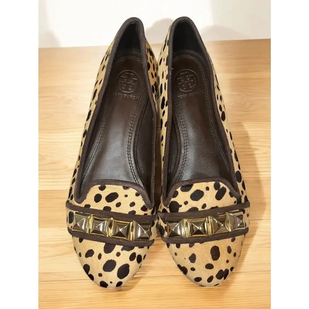 Tory Burch Asher Pony Hair Leopard Ballet Flat Size 7M